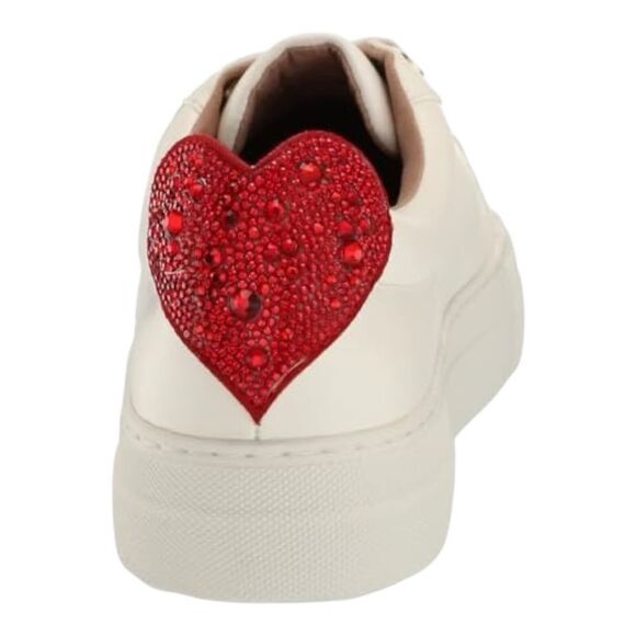 Betsy Johnson Heart Accent Cream and Red Women's Sneakers. Size 11 never worn. - Picture 6 of 8